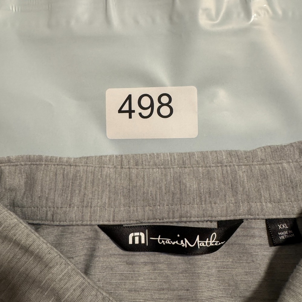 Travis Matthew Polo Grey Stretch Short Sleeve Golf Shirt Men's‎ Size 2XL - Picture 14 of 14